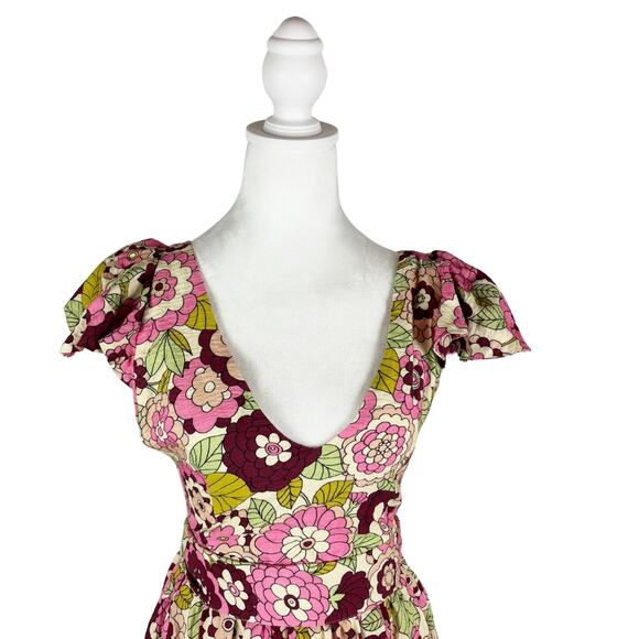 Dodo Bar Or Jenny Maxi Dress Pink Green XS - Picture 4 of 10